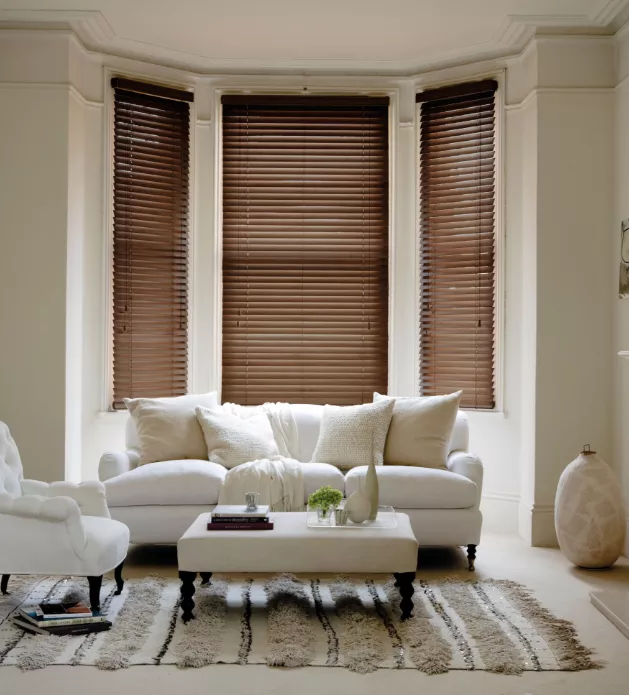 Wood Blinds in Fired Walnut
